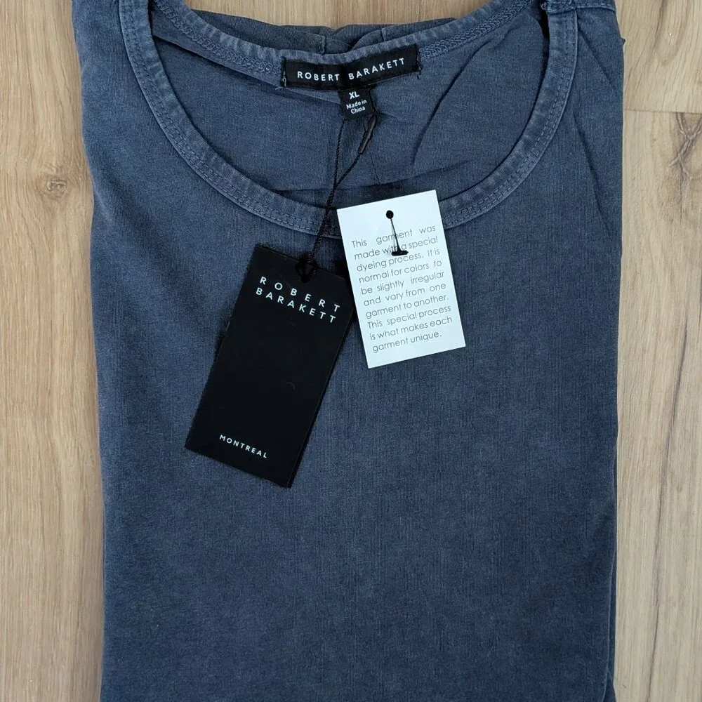 NWT Robert Barakett Kentville Cotton T-Shirt Marine Blue XL & XXL Luxury Tee - Picture 2 of 11